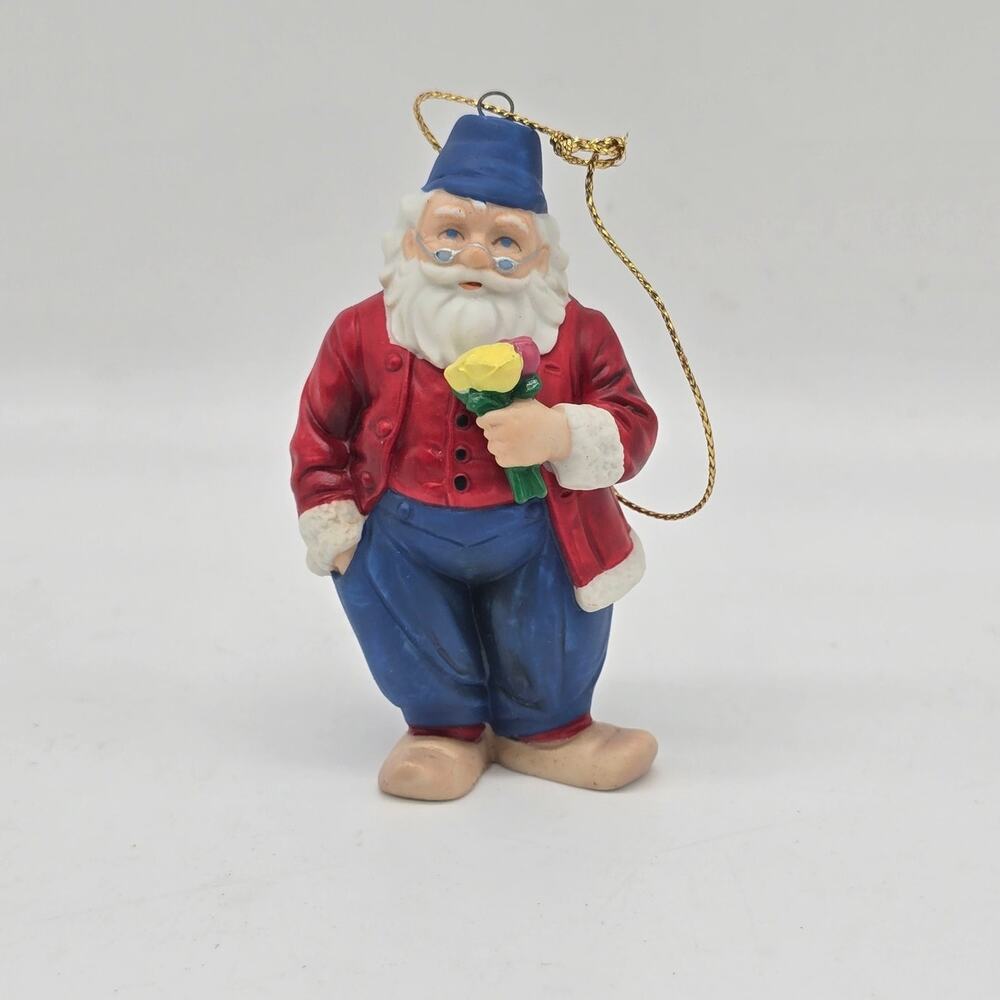 Vintage Danbury Mint Santa Around the World Christmas Tree Ornament-Holland EUC